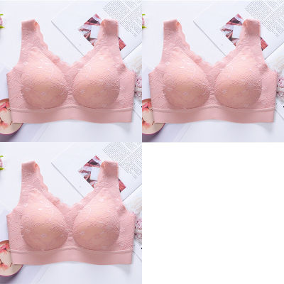 3pcs Womens Underwear Sexy Bras Tube Top Seamless Lingerie Lace Bralette Push Up Bra Tops Tank Top Sleeping Bras Intimates XL