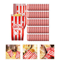 RUDMALL 100 Pcs Popcorn Packaging Bag Mini Food Containers Popcorn Bucket Portable Paper