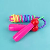 2.4m Wooden Colorful Skipping Rope Practice Speed Jump Handle Ports Wood Grip Tool Fitness Skipping N8U9