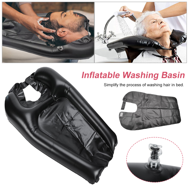 VOVA Portable Washing Basin Inflatable Shampoo Bowl Wash Basin for Bed