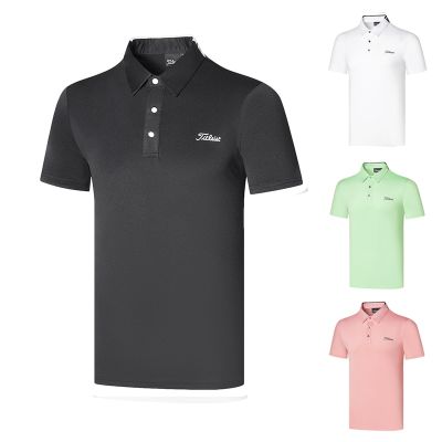 New summer breathable quick-drying golf clothing outdoor sports perspiration short-sleeved T-shirt golf top Polo shirt Amazingcre PXG1 Malbon DESCENNTE PING1 ANEW PEARLY GATES ✢❏