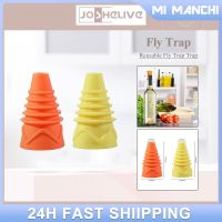 ✠۞❐ 1Pcs Fruit Fly Traps For Kitchens Flexible Fruit Fly Trap Indoor House Fly Trap Indoor Practical Insects Trapping Funnel Home