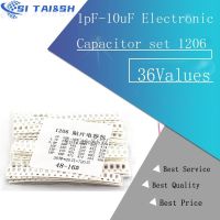 【CW】 36Values 1pF-10uF Capacitor set 1206 SMD assortment kit 22PF 47PF 22NF 100NF 2.2UF 4.7UF Capacitors