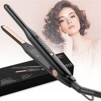 ✁๑✇ Pencil Flat Iron Hair Straightener for Short Hair Beard and Pixie Cut Mini Lisseur Cheveux Court Lisseur Barbe Homme 3/10 Inch