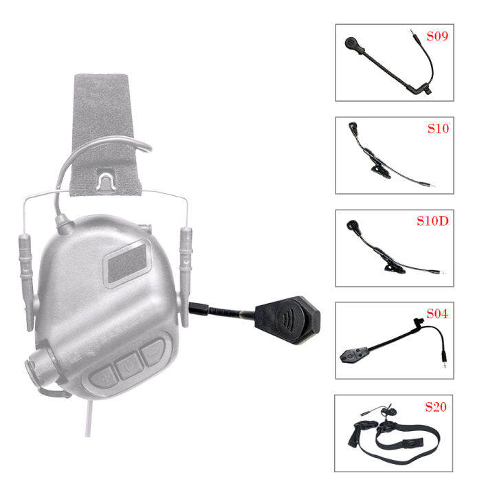 EARMOR Tactical Communication Headset Microphone Replacement Boom mic