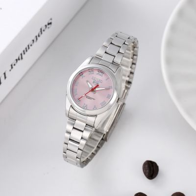 นาฬิกาผู้หญิง SENKQ รุ่นล่าสุด เพิ่มหน้าปัดสีชมพู วัสดุสแตนเลสกันน้ํา นาฬิกาผู้หญิงหน้าปัดเล็ก รุ่น LH-17