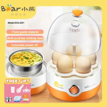 Bear Steam Eggs Boiler 304 Stainless Steel Household Cooking Appliances  Timing Double-Layer Small Breakfast Machine Egg Cooker - AliExpress