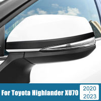 สำหรับ Toyota Highlander XU70 Kluger 2020 2021 2022 2023สแตนเลสรถกระจกมองหลังตกแต่ง Strip Cover Trims กรอบสติกเกอร์