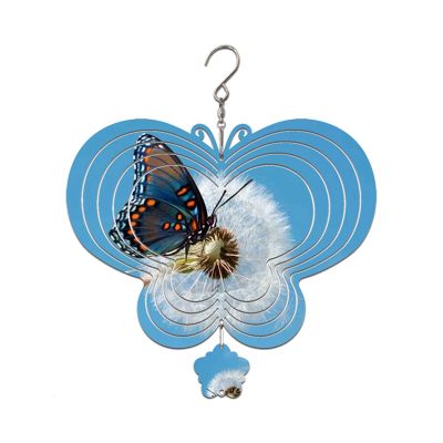2 Pack Butterfly Sublimation Wind Spinner Blanks 10 Inch Metal Sublimation Blanks for Yards &amp; Garden