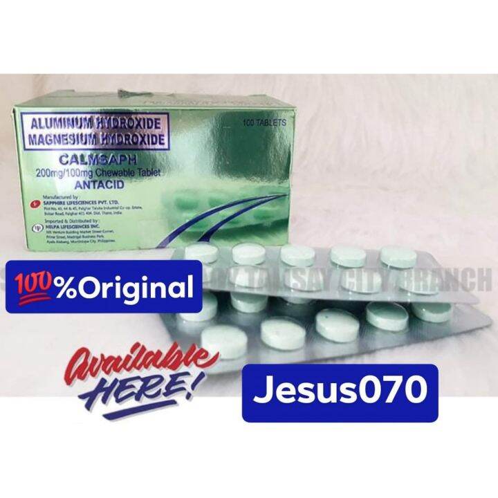 CALMSAPH Chewable Tablet ANTACID 100 Tablets FDA DRP 4115 Lazada PH