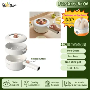 Bear Electric Hot Pot With Steamer - Rapid Noodles Cooker And