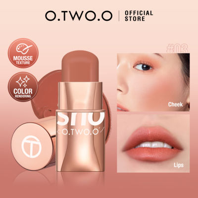 Zanker】o.two.o แท่ง Perona Riasan ครีม6สีกันน้ำได้ยาวนานริมฝีปากตาใช้งานได้หลากหลายสำหรับผู้หญิง