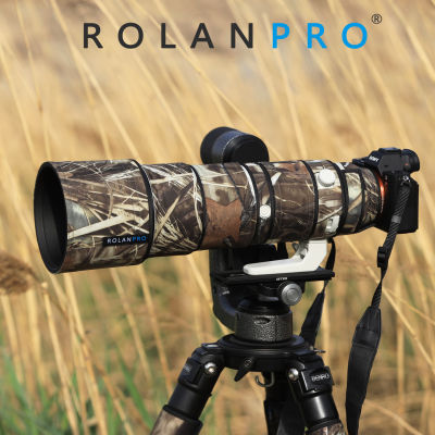 ROLANPRO เสื้อกันฝนลายพรางเลนส์ไนลอน,สำหรับ Sony FE 200-600มม. F5.6-6.3 G เคสเลนส์ OSS กันน้ำกล้อง DSLR