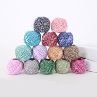 【YD】 60m/roll Colorful Hemp Rope Tag Jute Cords Wedding Fabric Woven Packing String 2MM