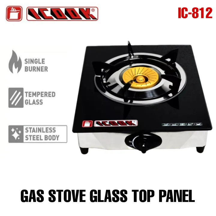 Gas Stove Glass Top Panel Single Burner ICook IC812 Lazada PH