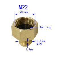 【✔In stock】 oqiwkl M22ตัวเมีย M14หัวต่อตัวผู้อะแดปเตอร์ทองเหลืองเครื่องฉีดน้ำแรงดันสูงลดขั้วต่อเกลียวข้อต่อ Mesin Semprot 1ชิ้น