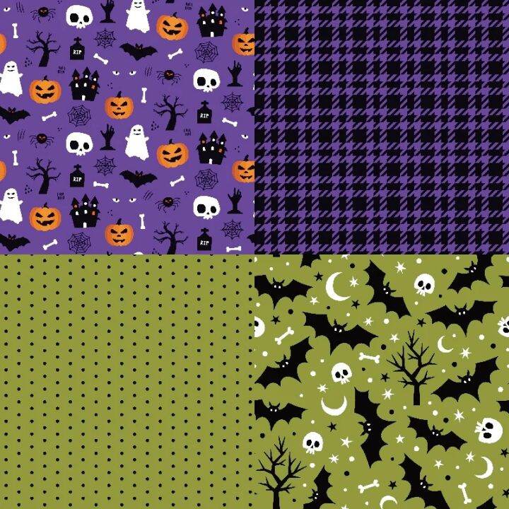 24ชิ้น6-happy-halloween-diy-สมุดภาพและกระดาษการ์ด