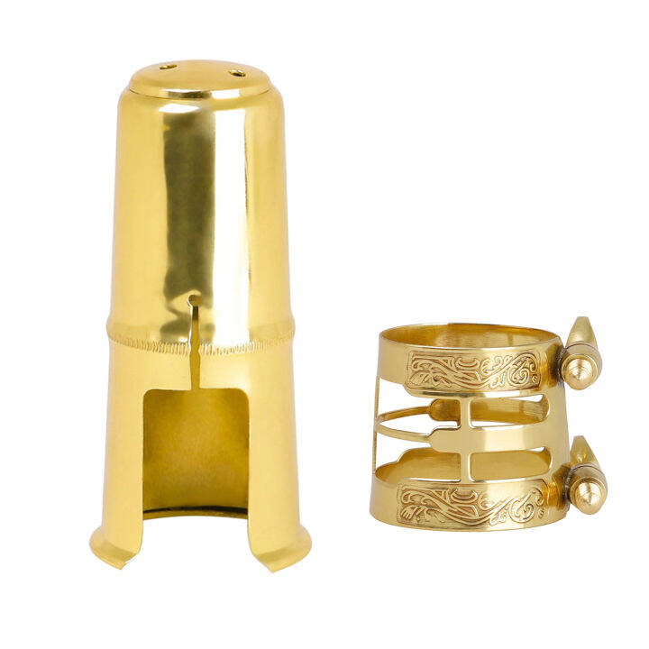 kowaku Brass Alto Saxophone Mouthpiece Cover with Ligature with