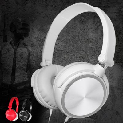 3.5mm Wired HD Sound Headphones Over Ear Headset Bass HiFi Music Stereo Earphones Flexible Adjustable Headset For PC MP3 Phone