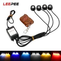 LEEPEE 4 in 1 LED Flash Light 12V Emergency Warning Strobe Car Eagle Eye Light Wireless Remote Control Daytime Running Light