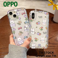 เคสโทรศัพท์ TPU ใส แบบนิ่ม สําหรับ Oppo A17 A57 A16 A76 A17K A15 A3s A5s A5 A9 A95 A1K A77s A77 A7 Realme 5i 6i 7i 8i 9i ลายดอกไม้ Airbag Case