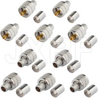 【YF】 JX connector 10PCS RF Coaxial PL259 UHF male Plug crimp for RG8 LMR400 RG213 Pigtail cable free shipping