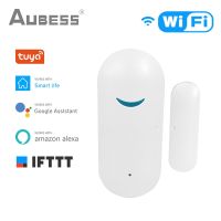 AUBESS Tuya Smart WiFi Door Sensor Door Open / Closed Detectors Wifi Home Alarm Compatible With Alexa Google Home Smart Life App Household Security Sy