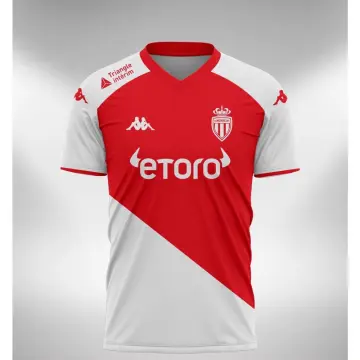 AS MONACO 2020–21 Kappa FOOTBALL SHIRT SOCCER JERSEY size L