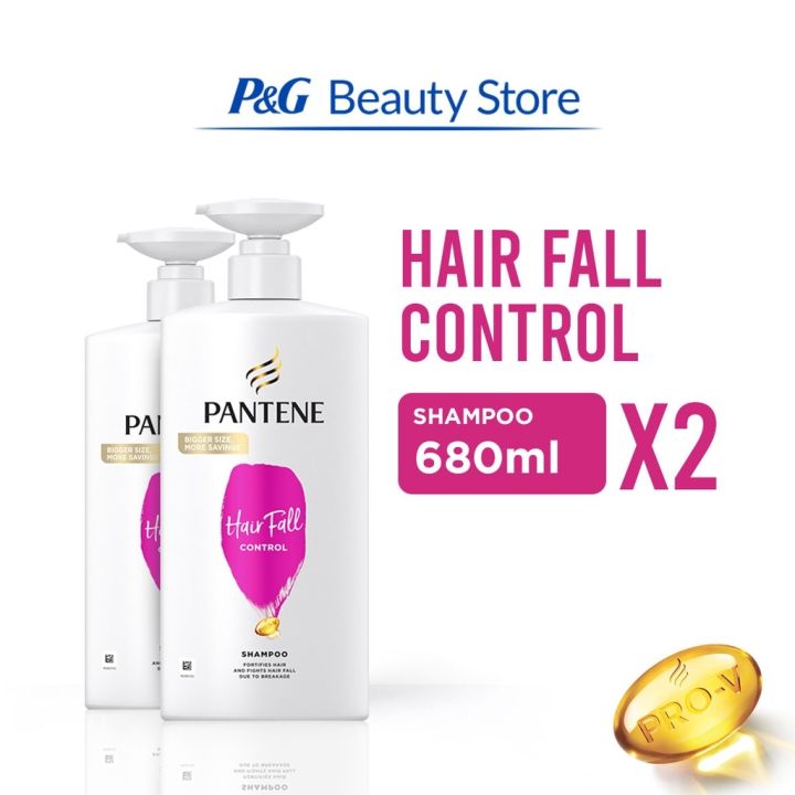 kiea18 Pantene Pro-V Hair Fall Control Shampoo 680mL Duo | Lazada PH