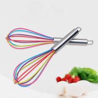 ☁✳ Kitchen Premium Silicone Whisk With Heat Resistant Non-Stick Silicone Whisk Cook Kitchen Accessories Gadgets Egg Beater Baking