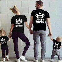 [In stock] มงกุฎกวางสไตล์ยุโรปและอเมริกา his king queen his prinice แขนสั้นเขมครอบครัวแพ็ค