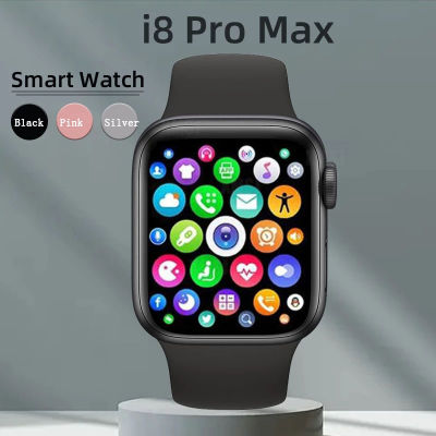 Jiansu S mart W atch I8 PRO MAX ชุด8ศัพท์นาฬิกาที่กำหนดเองใบหน้ากีฬากันน้ำผู้หญิงผู้ชายไร้สายชาร์จ smar. Watcht