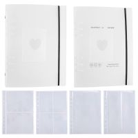 Transparent A5 Frosted Binder Shell For 6-Ring Notebook Binders Files Reports Storage Organizer Clear Loose Leaf Pouch