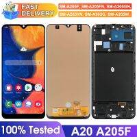 ►□ A20 Display Screen Replacement for Samsung Galaxy A20 A205 A205F LCD Display Digital Touch Screen with Frame for Samsung A20