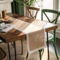 Jute Table runner burlap ตกแต่งคริสต์มาสผ้ากันเปื้อนฤดูใบไม้ร่วงอุปกรณ์ตกแต่งตกแต่งฮาโลวีนงานแต่งงาน Decoration