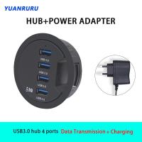 USB Hub USB 3.0 USB 2.0 Hub Desktop Grommet Type C Port Hub Audio Baseus With SD/TF Port Mount In Desk With Power Adapter 5V 2A USB Hubs