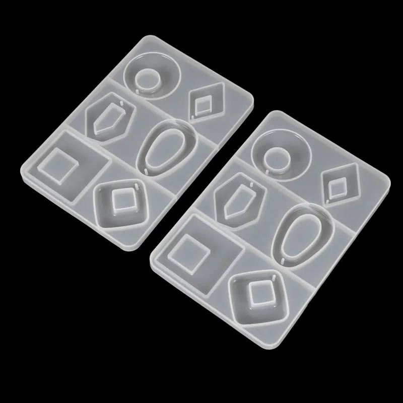 LET'S RESIN 3 Pairs Earring Resin Molds with 2pcs Stud Earring