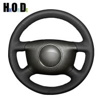 Hand-stitched Black PU Artificial Leather Car Steering Wheel Cover for Audi A4 1998 A6 1999-2004 A8 A8 L 1998-2001 Allroad 2001 Steering Wheels Access