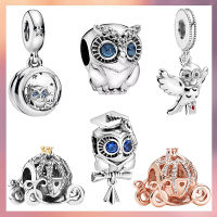 BAMELA 925 Sterling Silver The Owl Charms Pumpkin Car Beads For DIY Original Pandora celets Fashion Jewelry For Women Gift