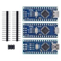 QWWRG Type-C มินิมินิ ที่ ATMEGA328P Bootloader เข้ากันได้ บอร์ดพัฒนา Arduino ไดร์เวอร์ USB CH340 บอร์ดควบคุมขนาดเล็ก โมดูลพลังงาน ตัวควบคุมนาโน3.0