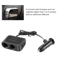 NEW Universal USB 12V/24V 2 Way Car Cigarette Lighter +LED Light Switch Auto Socket Splitter Charger vehicle lighter adapter Toilet Covers