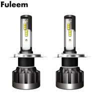 Fuleem 2ชิ้นชุด H4 Hb2 100W 10000lm ไฟสูง6000K หลอดไฟสีขาว12V 24V