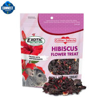 Exotic Nutrition - HIBISCUS FLOWER TREAT 28 กรัม.ขนมดอกชบา อบแห้ง อาหารสำหรับ สัตว์กินพืช 28 กรัม.