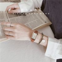 【Hot Sale】 light luxury niche watch rectangular vintage girl Mori female students Korean version simple fashion ins style