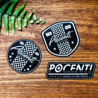 ลายใหม่++ Sticker Pocenti สีดำ สติกเกอร์ Uv กันน้ำ เคลือบด้าน อย่างดี สวยงามไม่เหมือนใคร Pocenti Scooter