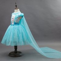 2-8 Years Girls Anna Elsa Princess Dress For Baby Girl Snow Queen Cosplay Costume Children Halloween Party Carnival Tutu Dresses