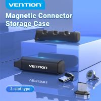 Vention Kotak Penyimpanan ปลอกพอร์ต Steker Magnetik C อะแดปเตอร์ Pengisi Daya untuk USB Mikro Organizer Kabel MFi เชื่อมต่อเคสใส่ของ