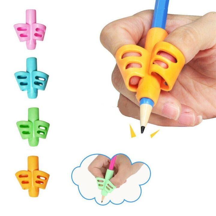 3ชิ้นดินสอปากกาที่วางเขียนสำหรับเด็กฝึกหัดฝึกหัดอุปกรณ์แก้ไขท่าทางสำหรับเด็กนักเรียน