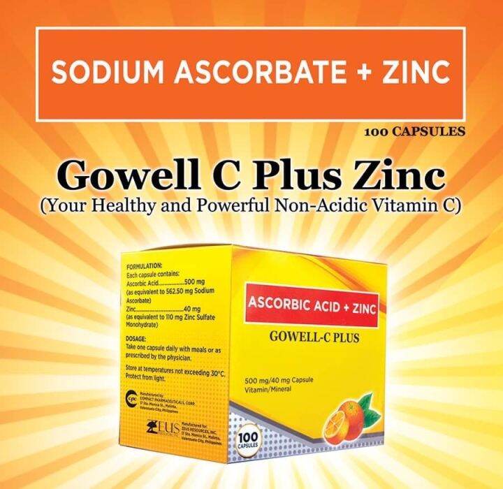 Gowell C Plus Ascorbic Acid Plus Zinc/Ascorbic Acid Vitamin C Non