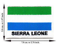 ตัดรีด ตัวรีดติดเสื้อ อาร์มปัก ติดเสื้อปัก ปักเสื้อ DIY ลาย ธงSIERRA LEONE สีฟ้า มีบริการเก็บเงินปลายทาง